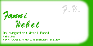fanni webel business card